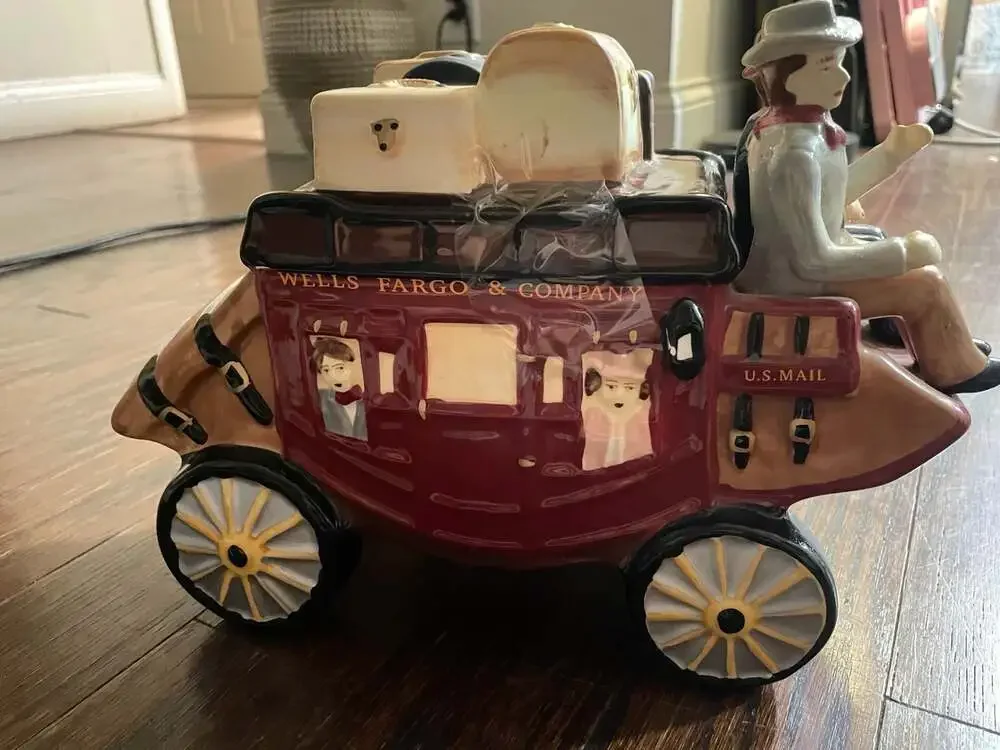 Wells Fargo & Company Stagecoach Ceramic Cookie Jar 2012